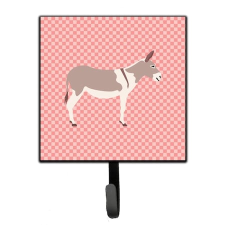Carolines Treasures Australian Teamster Donkey Pink Check Leash or Key Holder BB7846SH4